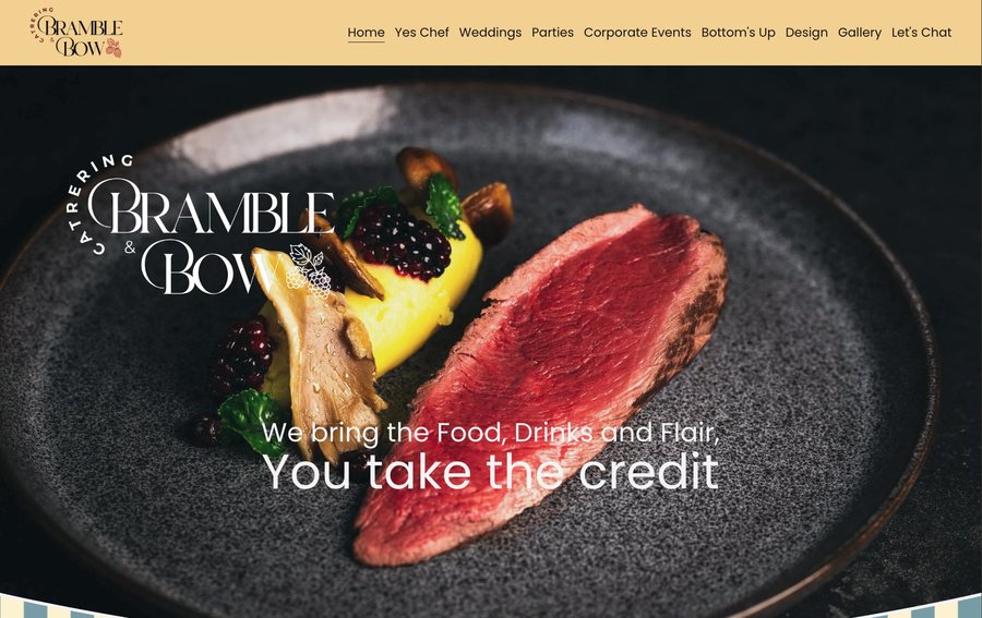 Bramble & Bow Catering homepage