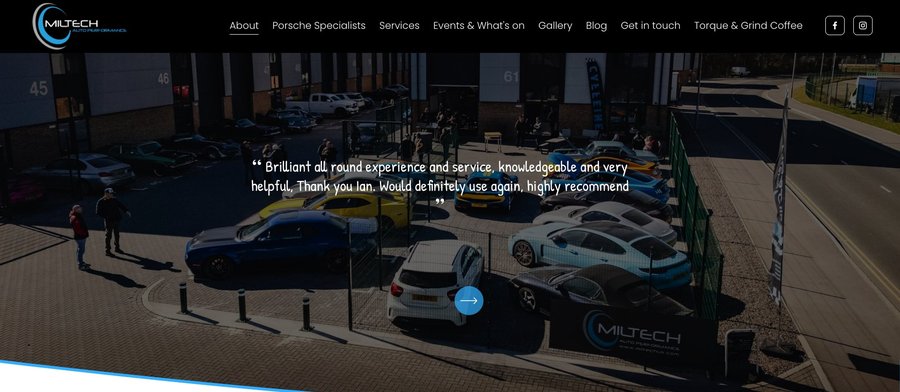 MilTech Auto Performance homepage